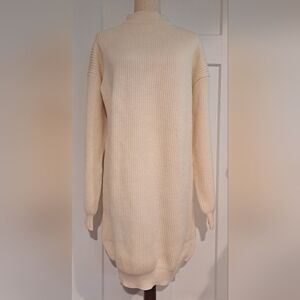 NEW Pura Lana Long-sleeved Knit Midi Sweater Dress (Ivory) - Norma Legge